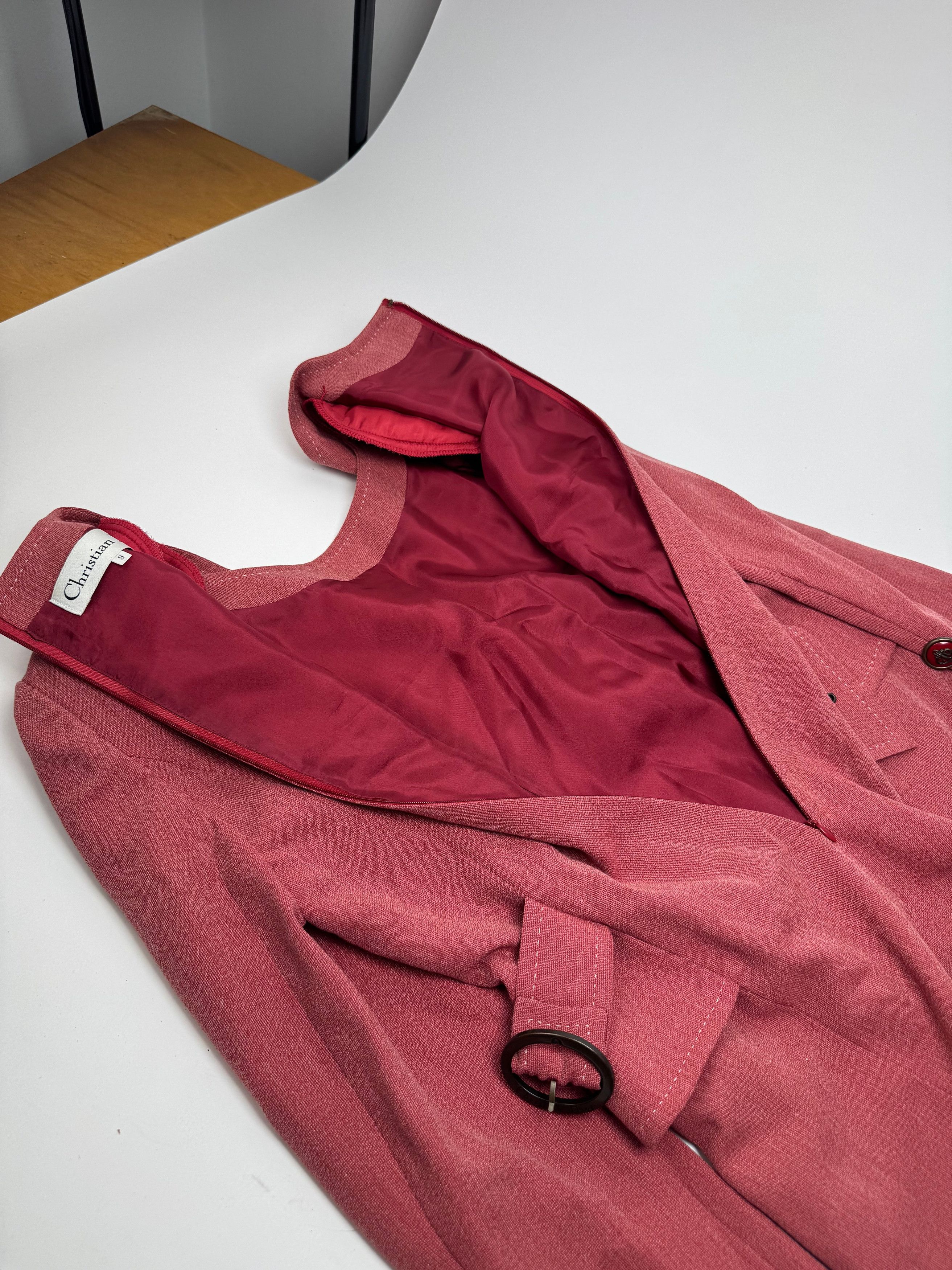 Dior Vintage Wool Costume / Dress Red M Size L / US 10 / IT 46 - 11 Thumbnail