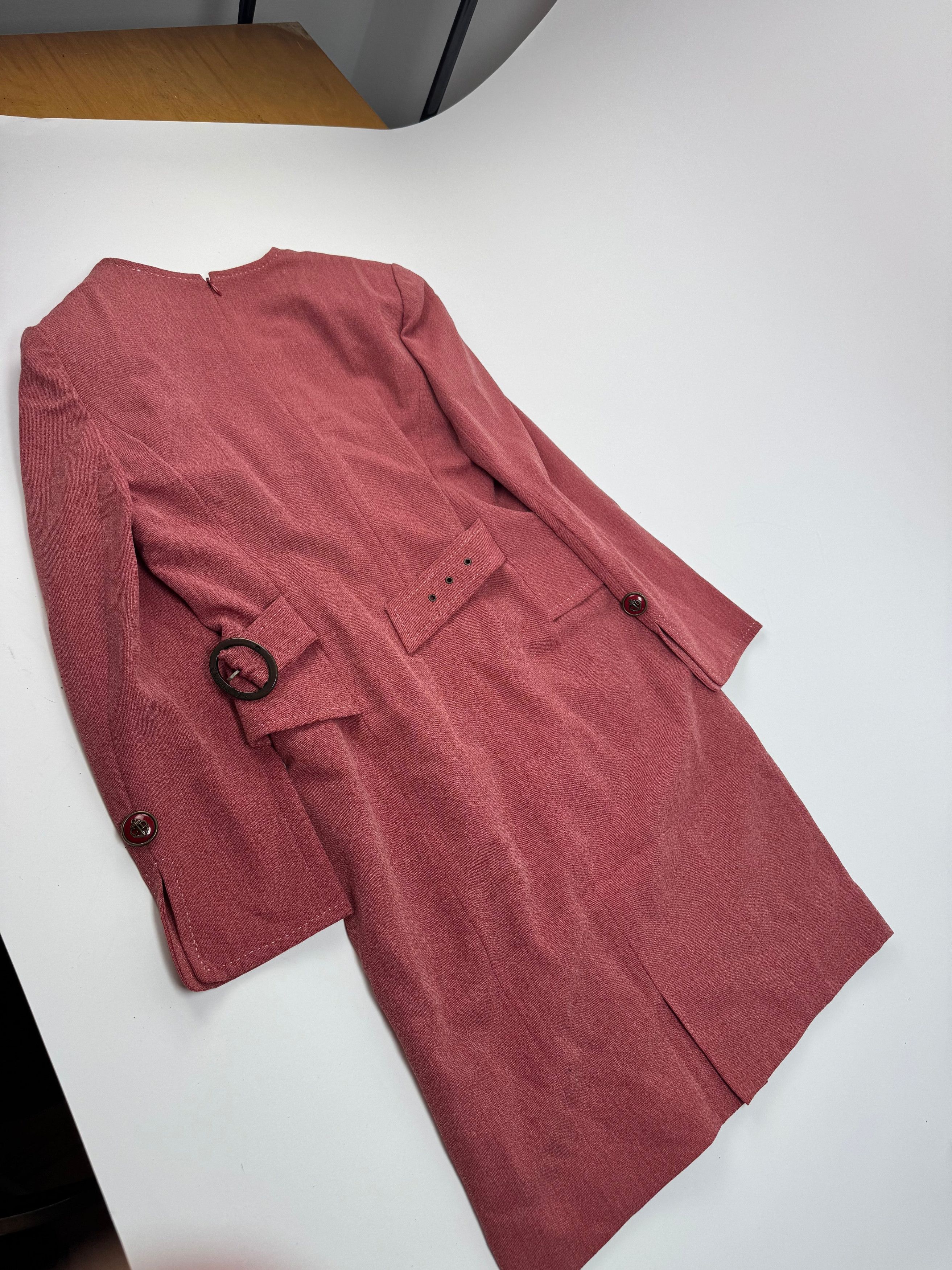 Dior Vintage Wool Costume / Dress Red M Size L / US 10 / IT 46 - 9 Thumbnail