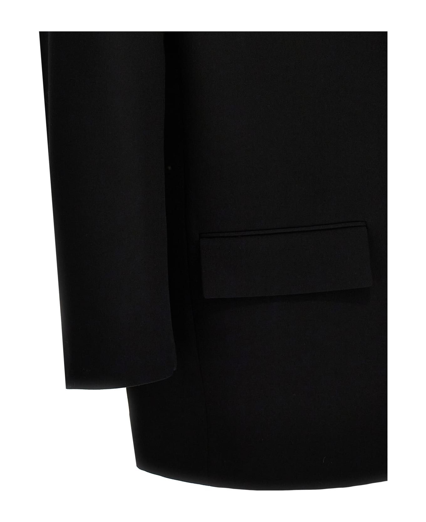 Saint Laurent Paris oversized tuxedo jacket in grain de poudre Size US XS / EU 42 / 0 - 4 Thumbnail