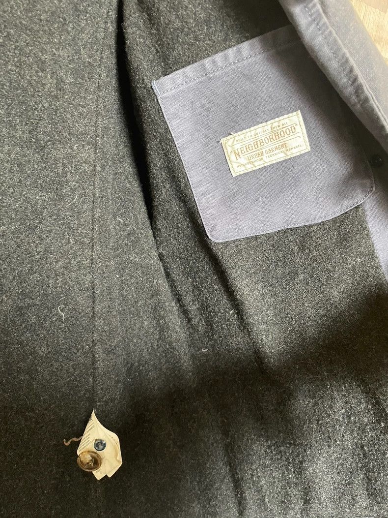 Neighborhood NBHD Distressed Cotton Workwear Coat - dmc Size US S / EU 44-46 / 1 - 6 Thumbnail