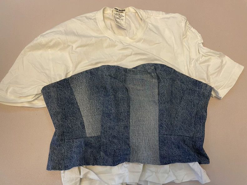 Junya Watanabe Junya Watanabe Comme des Garçons Denim Patchwork Tee - dmc Size US S / EU 44-46 / 1 - 3 Thumbnail