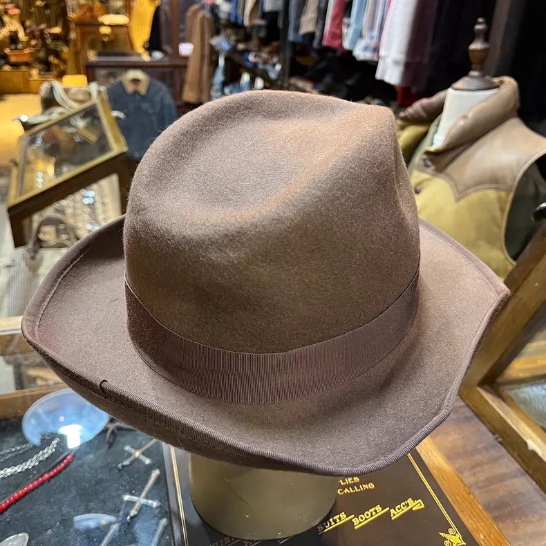 RRL Ralph Lauren RRL Soft Wool Felt Fedora Hat - dmc Size ONE SIZE - 3 Thumbnail
