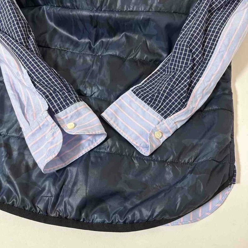 Junya Watanabe Stripe Camo Paneled Shirt - dmc