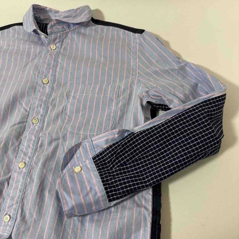 Junya Watanabe Stripe Camo Paneled Shirt - dmc