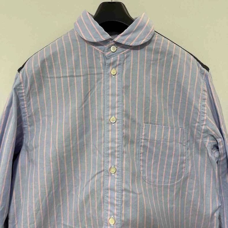 Junya Watanabe Stripe Camo Paneled Shirt - dmc