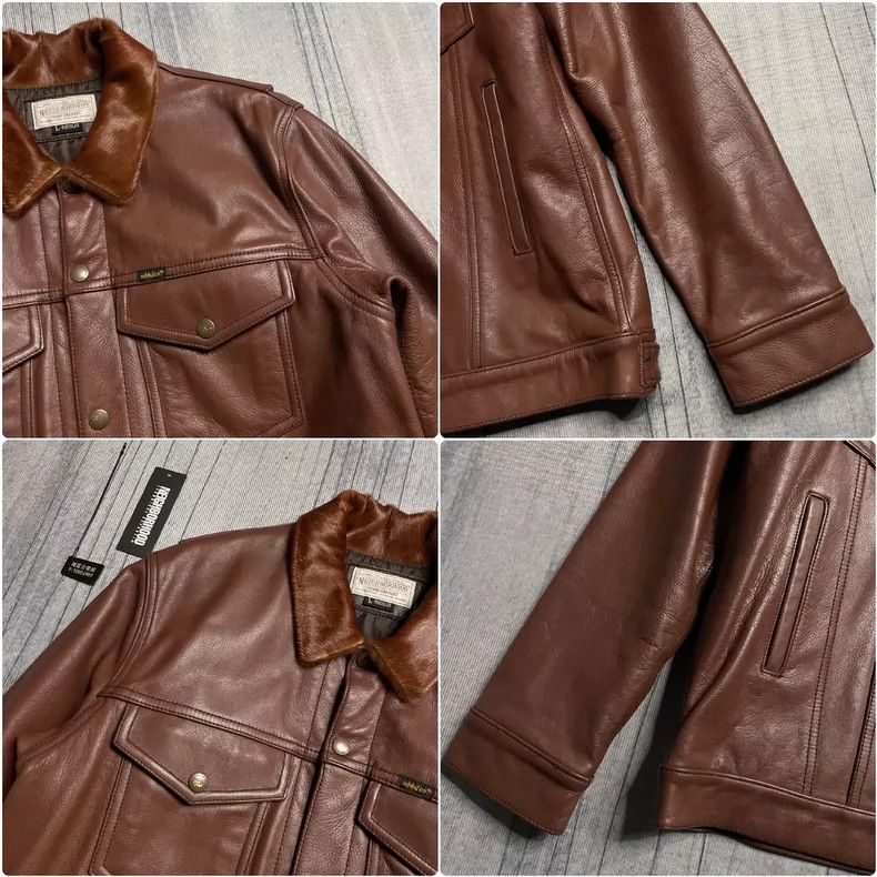 Neighborhood NEIGHBORHOOD STOCKMAN Leather Jacket - dmc Size US L / EU 52-54 / 3 - 3 Thumbnail