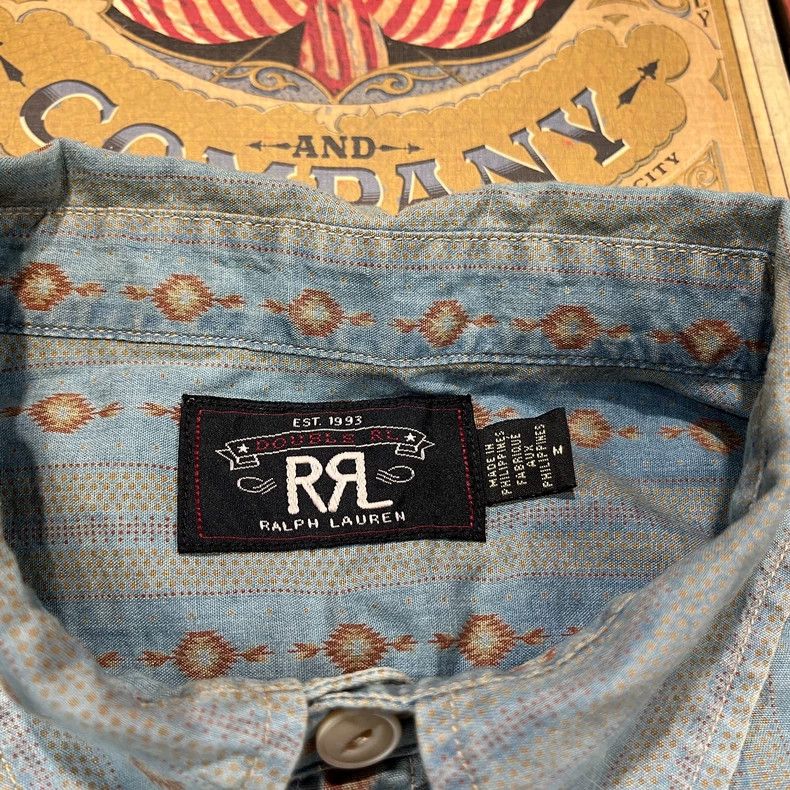 RRL Ralph Lauren RRL Vintage Printed Long Sleeve Shirt - dmc Size US M / EU 48-50 / 2 - 4 Thumbnail