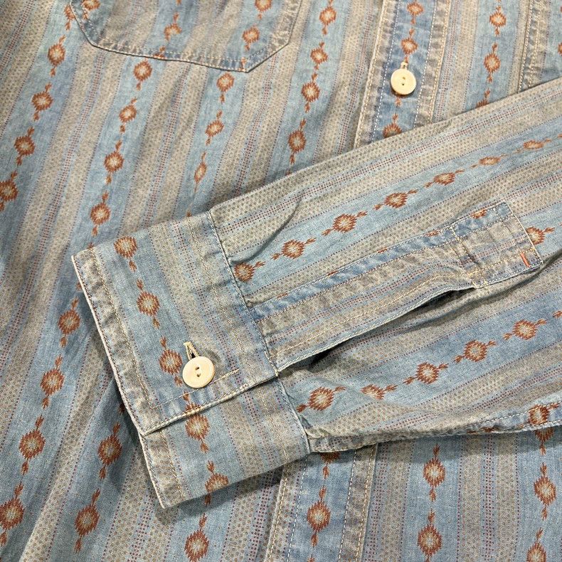 RRL Ralph Lauren RRL Vintage Printed Long Sleeve Shirt - dmc Size US M / EU 48-50 / 2 - 8 Thumbnail