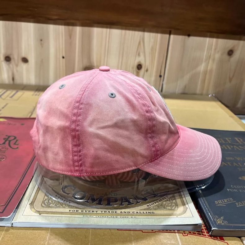RRL Ralph Lauren RRL Distressed Pink Baseball Cap - dmc Size ONE SIZE - 3 Thumbnail