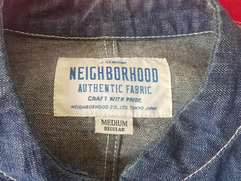 Neighborhood Neighborhood NBHD Denim Jacket with Mandarin Collar - dmc Size US M / EU 48-50 / 2 - 3 Thumbnail