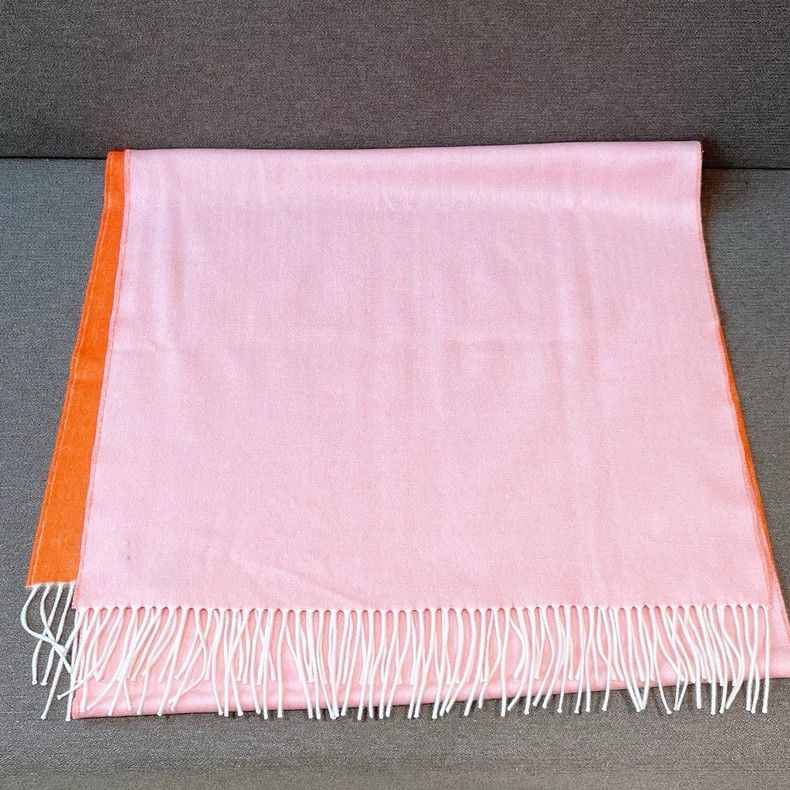 Loro Piana Two-Tone Orange Pink Cashmere Scarf - dmc Size ONE SIZE - 2 Thumbnail