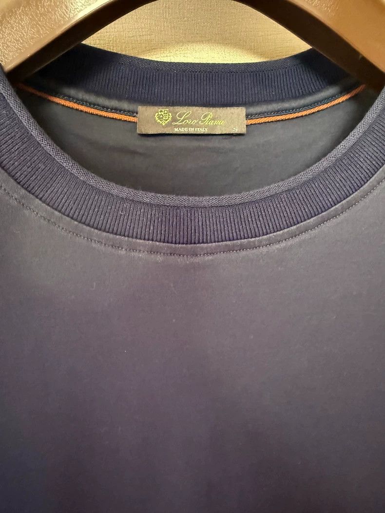 Loro Piana Loro Piana Navy Cotton T-Shirt - dmc Size US S / EU 44-46 / 1 - 2 Thumbnail