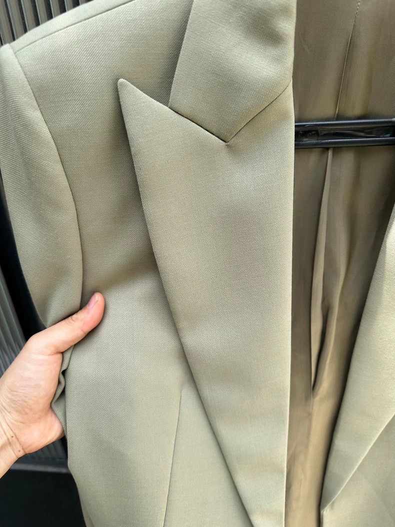 Helmut Lang Helmut Lang Oversized Shoulder Pad Blazer - dmc Size US S / EU 44-46 / 1 - 3 Thumbnail