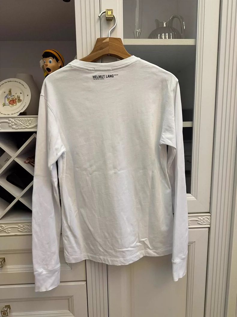 Helmut Lang Helmut Lang Artist Series White Longsleeve Tee - dmc Size US XS / EU 42 / 0 - 3 Thumbnail