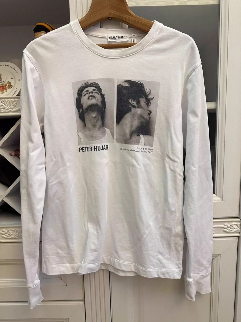Helmut Lang Helmut Lang Artist Series White Longsleeve Tee - dmc Size US XS / EU 42 / 0 - 2 Thumbnail