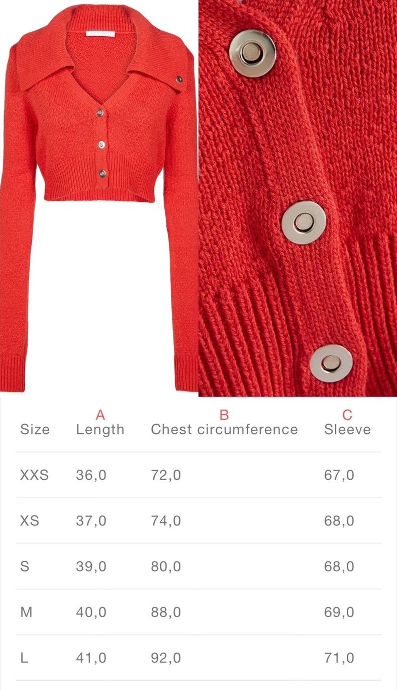 Helmut Lang Helmut Lang Red Collar Cropped Knit Cardigan - dmc Size US S / EU 44-46 / 1 - 6 Thumbnail