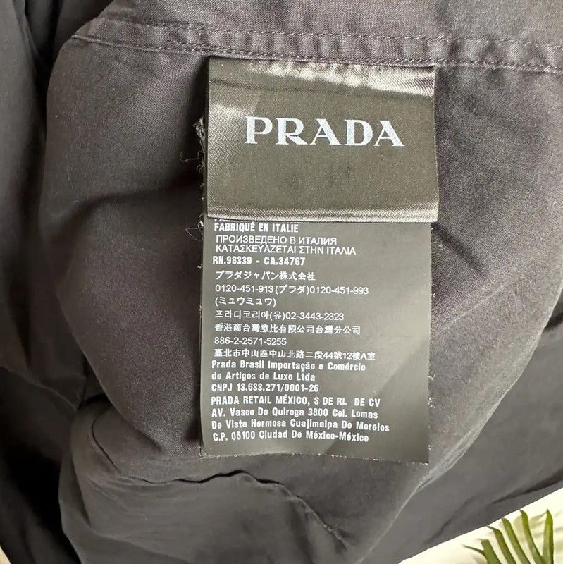 Prada Prada Black Cotton Long Sleeve Shirt Size US L / EU 52-54 / 3 - 4 Thumbnail