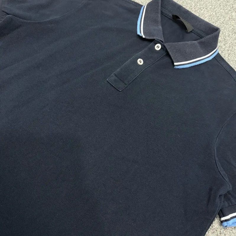 Prada Prada Men's Blue Cotton Polo Shirt Size US M / EU 48-50 / 2 - 3 Thumbnail