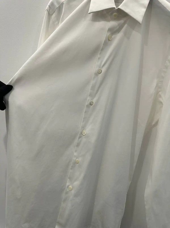 Prada Prada White Cotton Long Sleeve Shirt Size US S / EU 44-46 / 1 - 3 Thumbnail