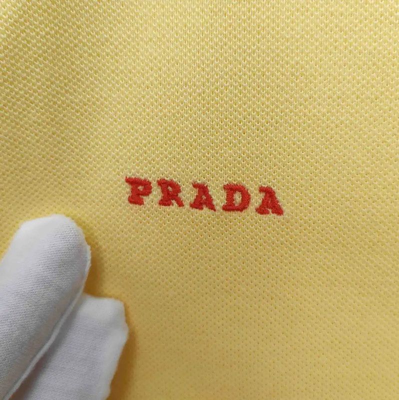 Prada Prada Men's Yellow Cotton Polo Shirt Size US XL / EU 56 / 4 - 5 Thumbnail