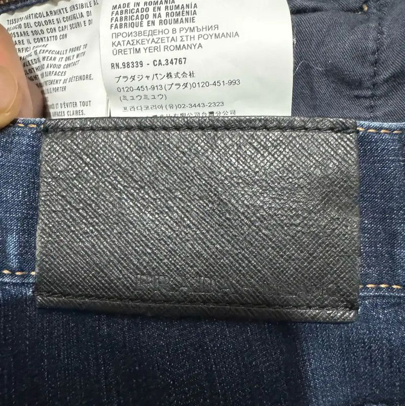 Prada Prada Men's Blue Cotton Logo-Embroidered Casual Pants Size US 30 / EU 46 - 5 Thumbnail