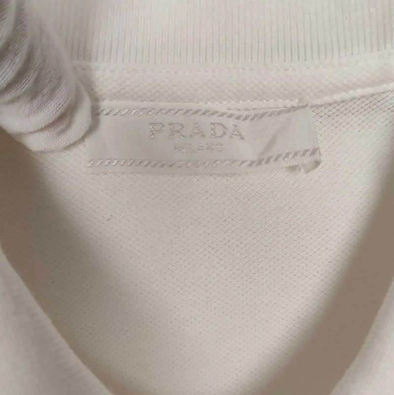 Prada Prada White Cotton Men's Polo Shirt Size US M / EU 48-50 / 2 - 3 Thumbnail