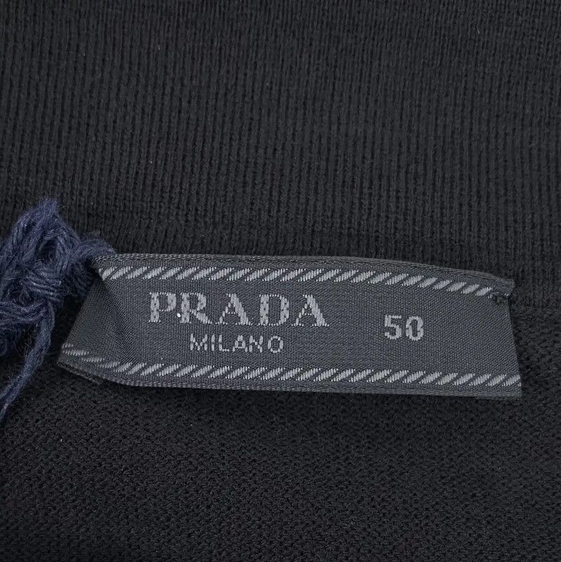 Prada Prada Black Cotton Knit Long Sleeve Shirt Size US L / EU 52-54 / 3 - 5 Thumbnail