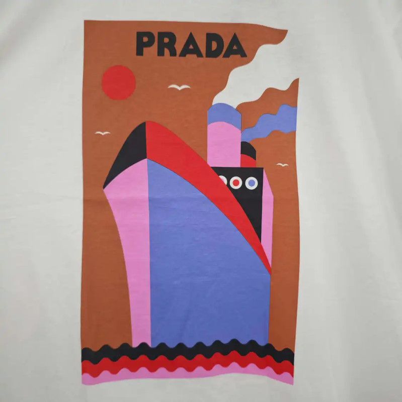 Prada Prada Summer White Cotton Men's T-Shirt Size US S / EU 44-46 / 1 - 3 Thumbnail