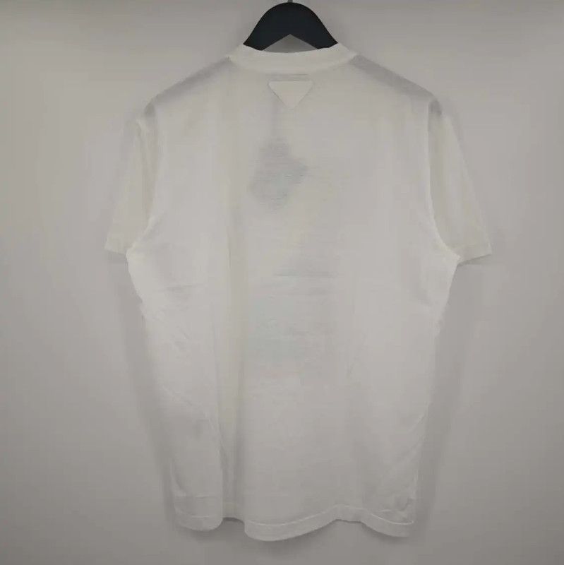 Prada Prada Summer White Cotton Men's T-Shirt Size US S / EU 44-46 / 1 - 2 Thumbnail