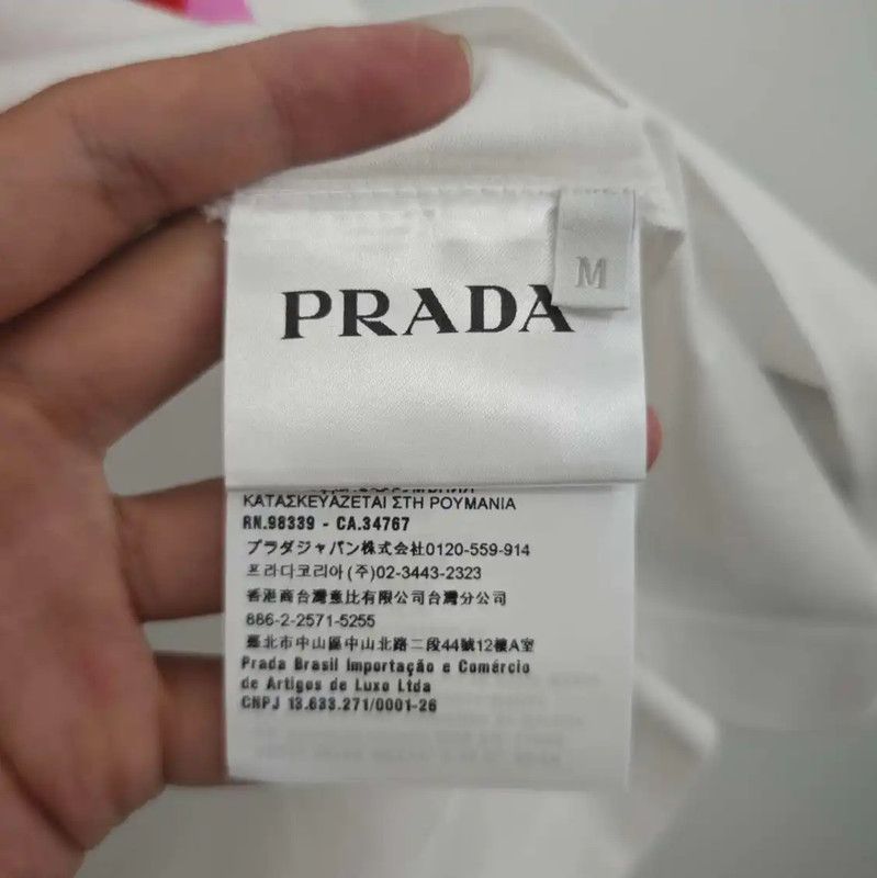 Prada Prada Summer White Cotton Men's T-Shirt Size US S / EU 44-46 / 1 - 5 Thumbnail