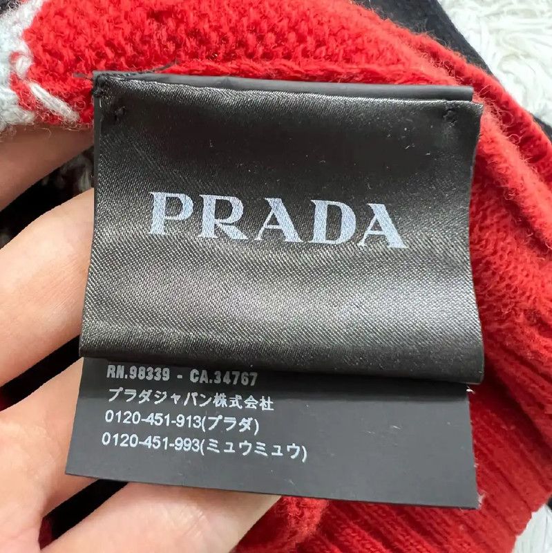 Prada Prada Black Knitted Sweater with Flame Design Size US L / EU 52-54 / 3 - 4 Thumbnail