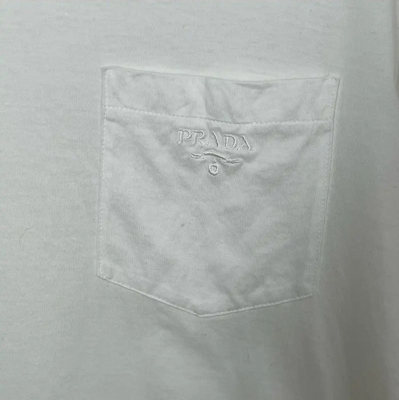 Prada Prada White Cotton Men's T-Shirt Size US XL / EU 56 / 4 - 5 Thumbnail