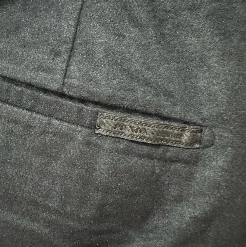 Prada Prada Black Cotton Embroidered Logo Casual Pants Size US 28 / EU 44 - 3 Thumbnail