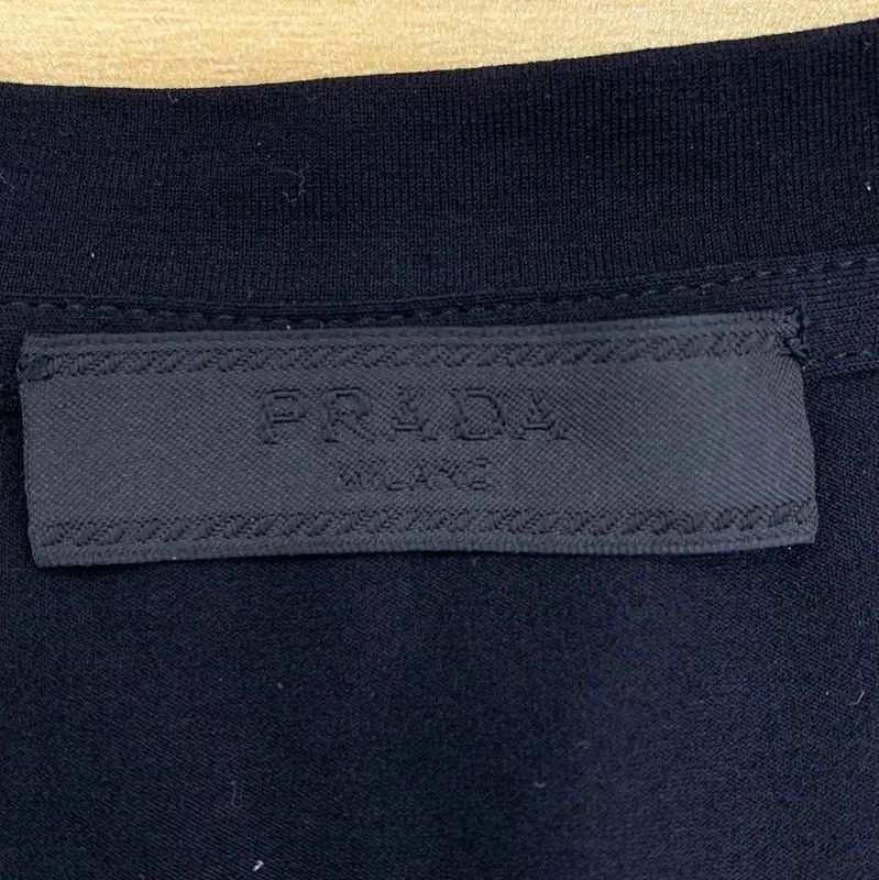 Prada Prada Black Cotton Men's T-Shirt Size S Size US S / EU 44-46 / 1 - 6 Thumbnail