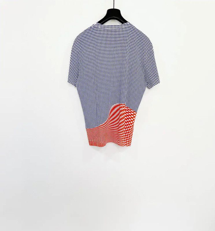 Prada Prada Men's Cotton Check T-Shirt in Navy Size US M / EU 48-50 / 2 - 2 Thumbnail