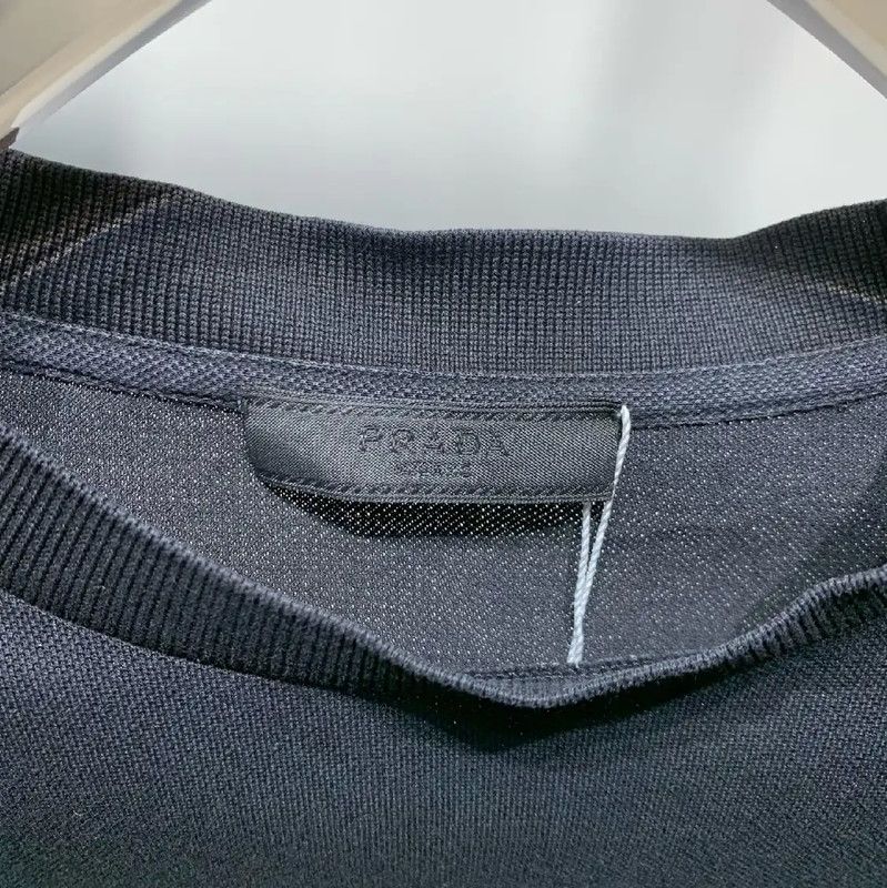 Prada Prada Black Cotton Men's T-Shirt Size US M / EU 48-50 / 2 - 5 Thumbnail