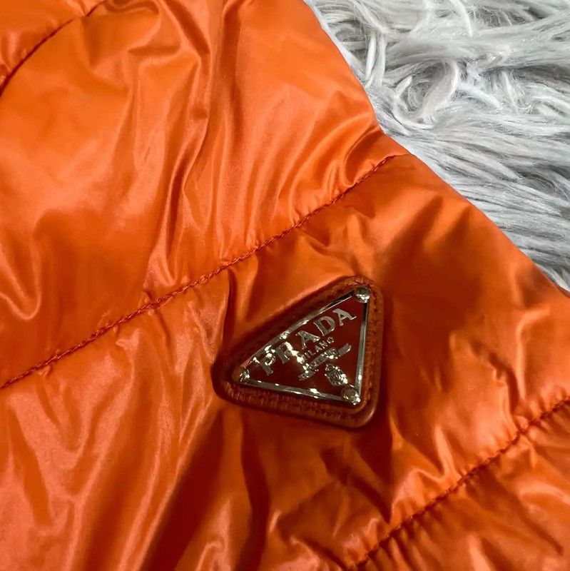 Prada Prada Men's Orange Down Jacket Size S Size US S / EU 44-46 / 1 - 3 Thumbnail