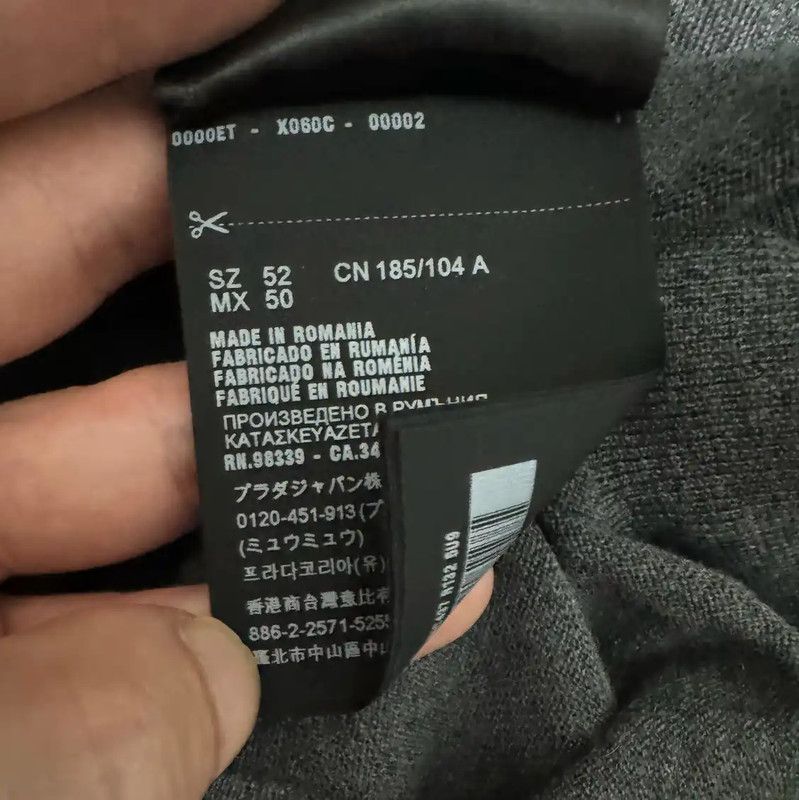 Prada Prada Men's Grey Wool Cardigan Size US M / EU 48-50 / 2 - 4 Thumbnail