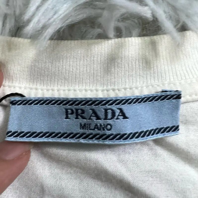 Prada Prada Men's White Cotton T-Shirt Size US S / EU 44-46 / 1 - 3 Thumbnail
