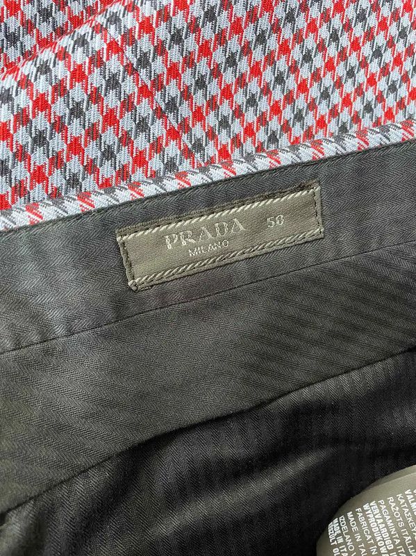 Prada Prada XL Purple Wool Checkered Trousers Size US 44 / EU 60 - 5 Thumbnail