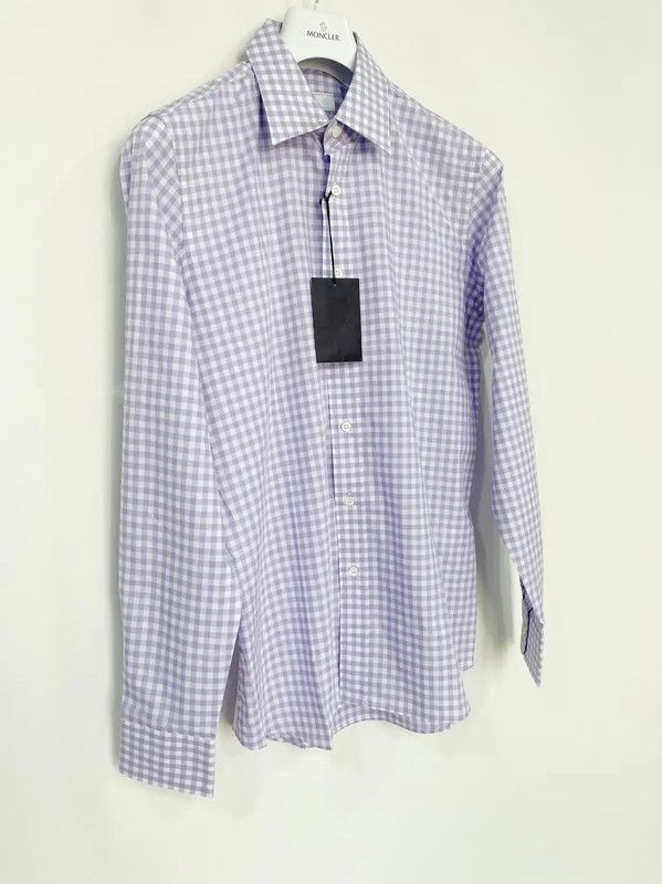 Prada Prada Purple Cotton Long Sleeve Shirt Large Size US L / EU 52-54 / 3 - 2 Thumbnail