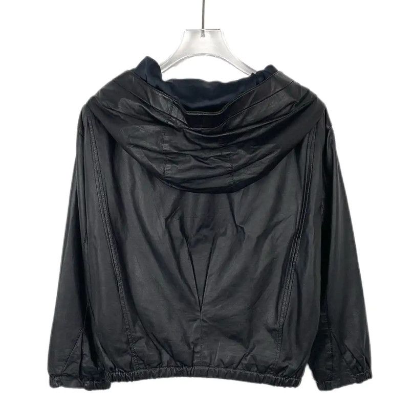 Prada Prada Black Leather Jacket for Men Size US M / EU 48-50 / 2 - 2 Thumbnail