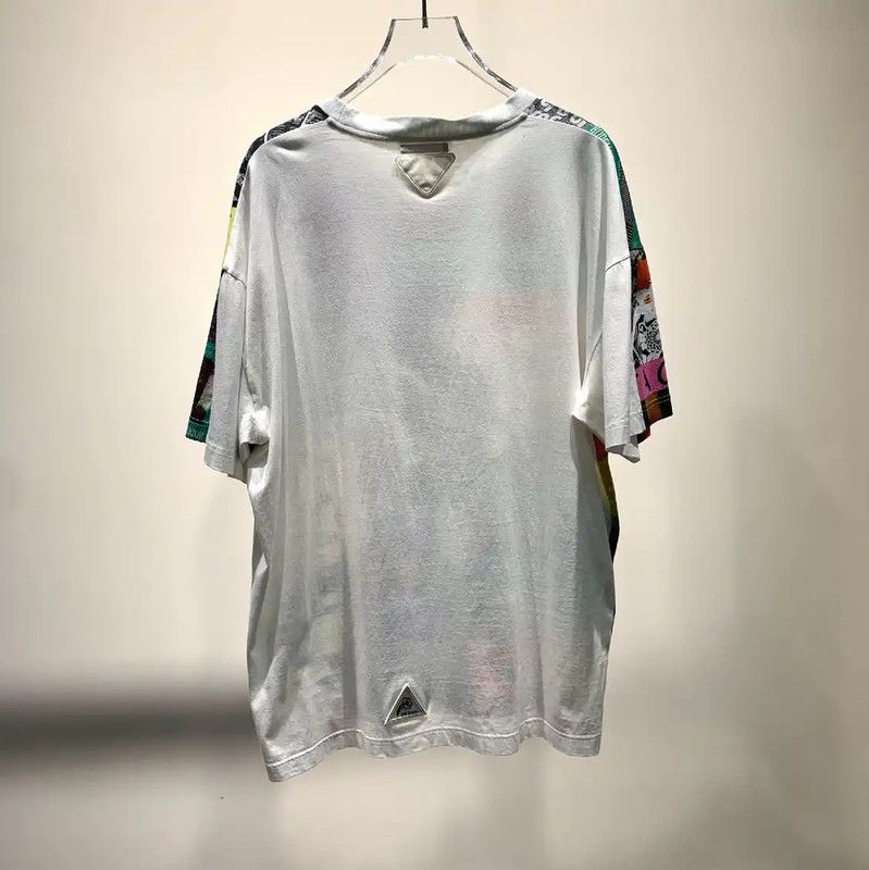 Prada Prada Multicolored Cotton Men's T-Shirt XL Size US XL / EU 56 / 4 - 2 Thumbnail