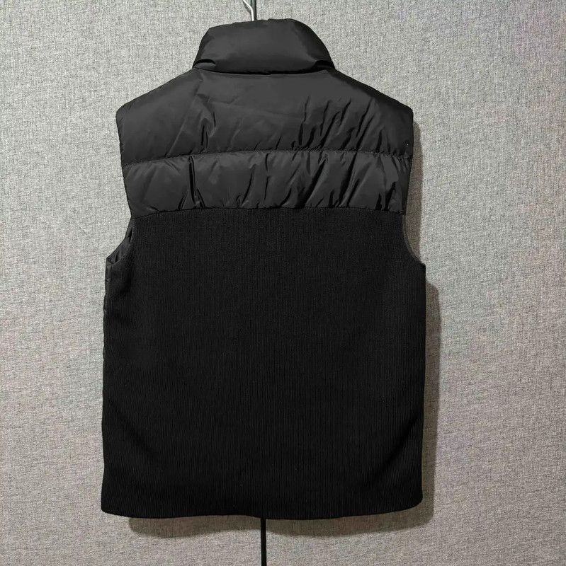 Prada Prada Black Wool Logo Embroidered Down Vest Size US M / EU 48-50 / 2 - 2 Thumbnail
