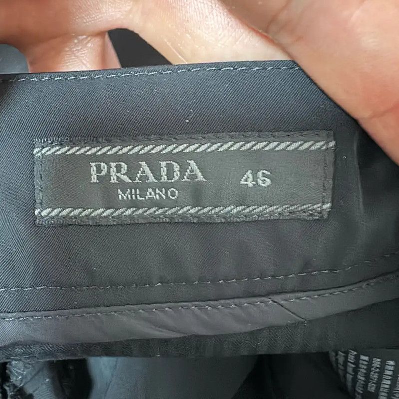 Prada Prada Black Embroidered Logo Casual Pants Size US 32 / EU 48 - 4 Thumbnail