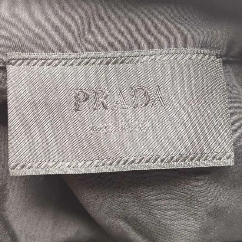 Prada Prada Black Cotton Logo Print Short Sleeve Shirt Size US S / EU 44-46 / 1 - 5 Thumbnail