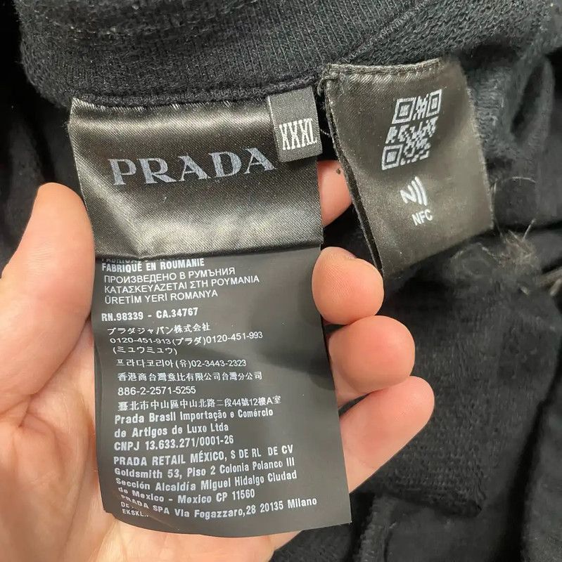 Prada Prada Black Cotton Men's Casual Pants Size US 44 / EU 60 - 4 Thumbnail