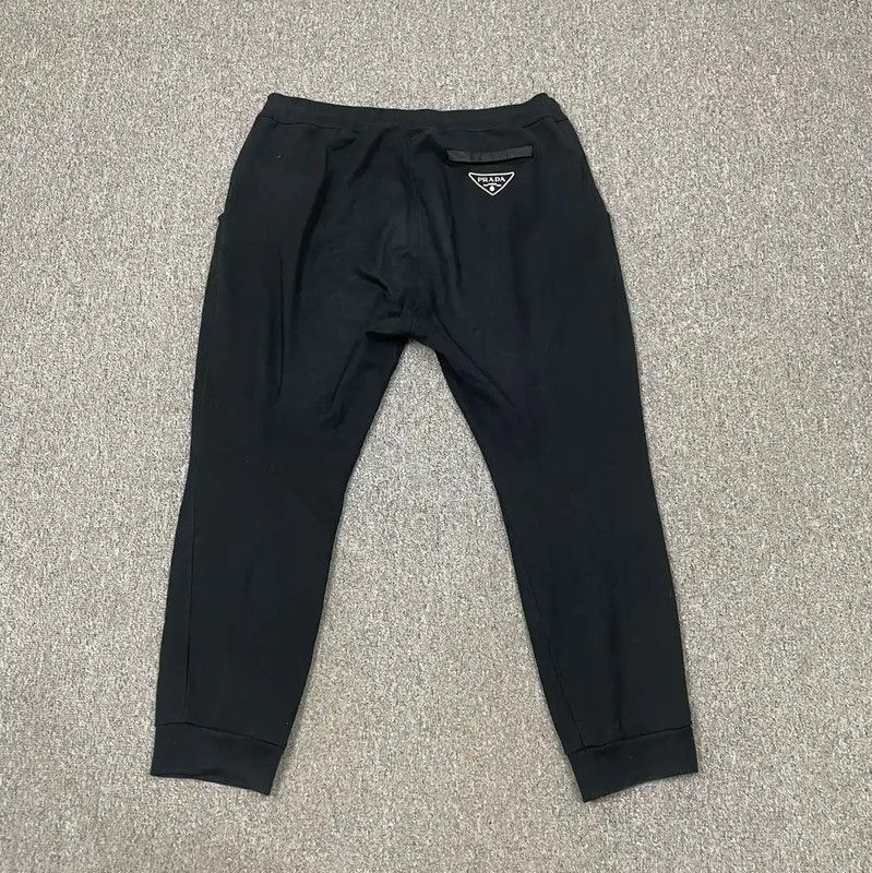 Prada Prada Black Cotton Men's Casual Pants Size US 44 / EU 60 - 2 Thumbnail