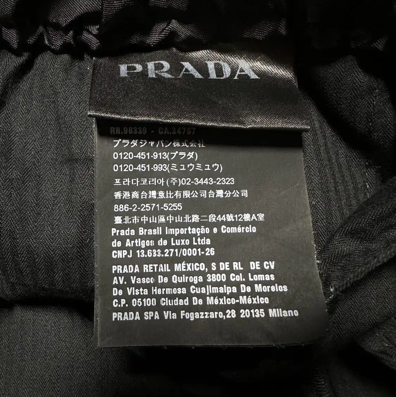 Prada Prada Black Nylon Casual Pants Size US 31 - 6 Thumbnail