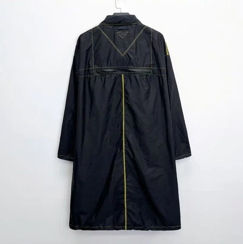 Prada Prada M Black Nylon Long Jacket for Men Size US M / EU 48-50 / 2 - 2 Thumbnail